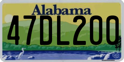 AL license plate 47DL200