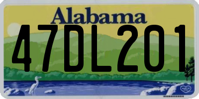 AL license plate 47DL201
