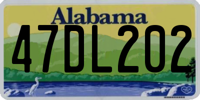 AL license plate 47DL202
