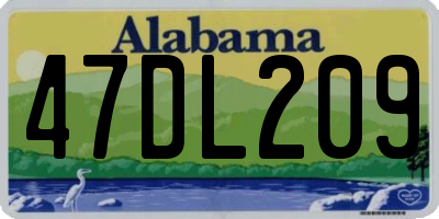 AL license plate 47DL209