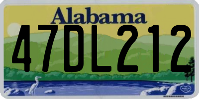 AL license plate 47DL212