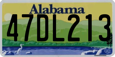 AL license plate 47DL213