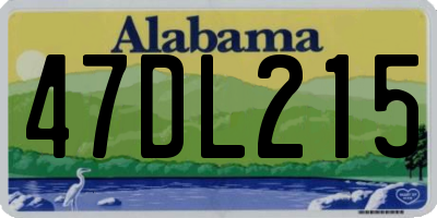 AL license plate 47DL215