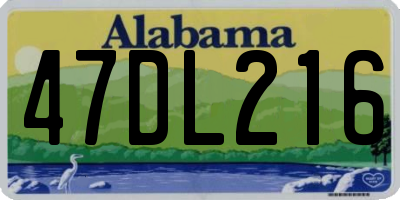 AL license plate 47DL216
