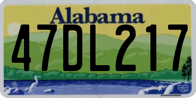 AL license plate 47DL217