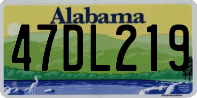 AL license plate 47DL219