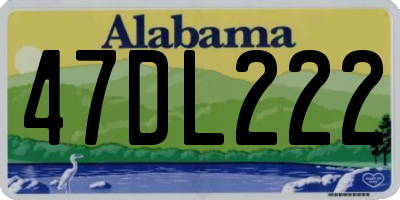 AL license plate 47DL222