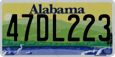 AL license plate 47DL223