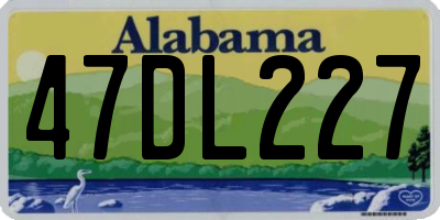 AL license plate 47DL227