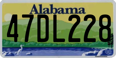 AL license plate 47DL228