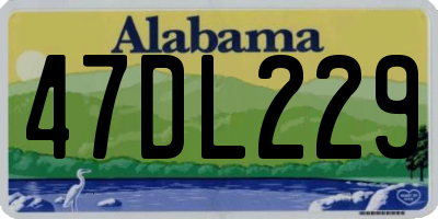 AL license plate 47DL229