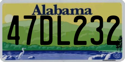 AL license plate 47DL232