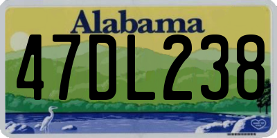 AL license plate 47DL238