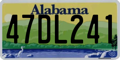 AL license plate 47DL241