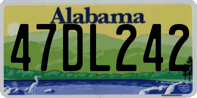 AL license plate 47DL242