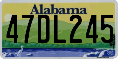 AL license plate 47DL245