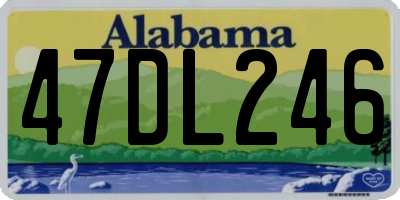 AL license plate 47DL246