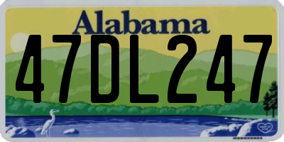 AL license plate 47DL247