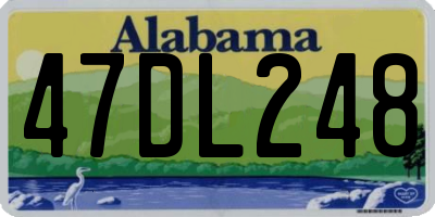 AL license plate 47DL248