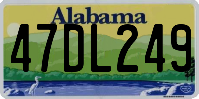 AL license plate 47DL249
