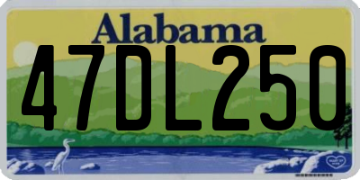 AL license plate 47DL250