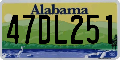 AL license plate 47DL251