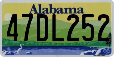 AL license plate 47DL252