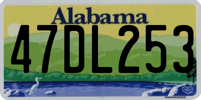 AL license plate 47DL253