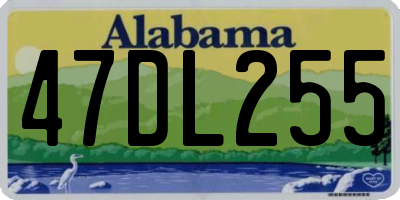AL license plate 47DL255