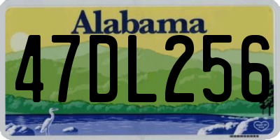 AL license plate 47DL256