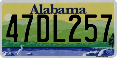 AL license plate 47DL257