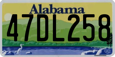 AL license plate 47DL258