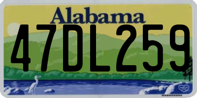 AL license plate 47DL259
