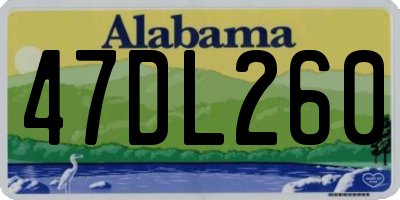AL license plate 47DL260