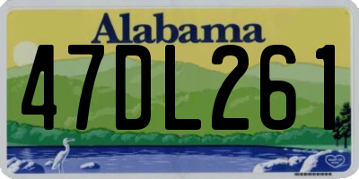 AL license plate 47DL261