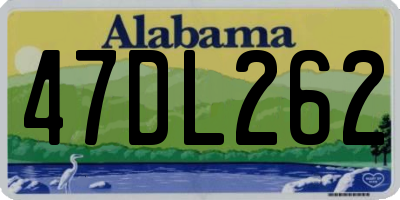 AL license plate 47DL262