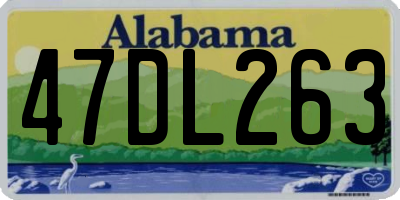 AL license plate 47DL263