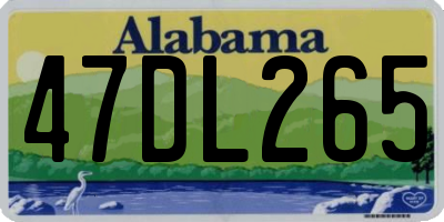 AL license plate 47DL265