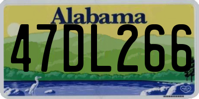 AL license plate 47DL266