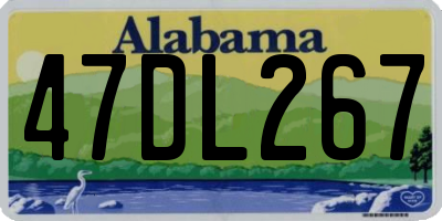 AL license plate 47DL267
