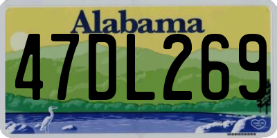 AL license plate 47DL269