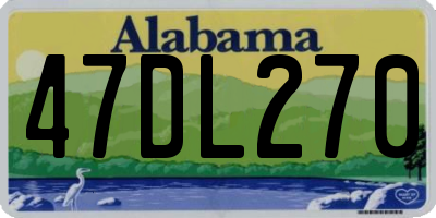 AL license plate 47DL270