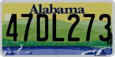 AL license plate 47DL273