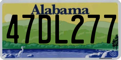AL license plate 47DL277