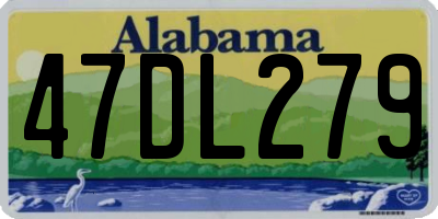 AL license plate 47DL279