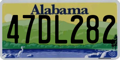 AL license plate 47DL282