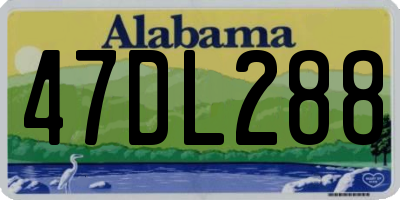 AL license plate 47DL288