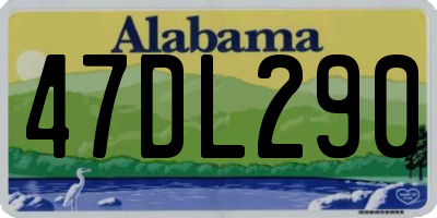 AL license plate 47DL290