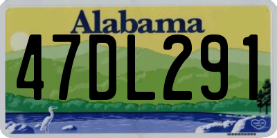 AL license plate 47DL291