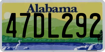 AL license plate 47DL292